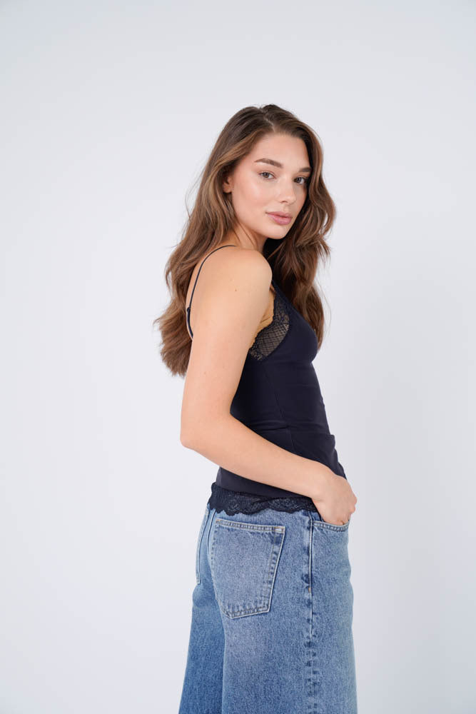TESSET TOP LACE BASIC DARK NIGHT BLUE
