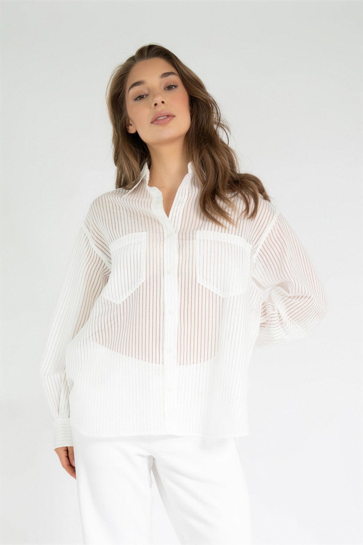 NOOR BLOUSE STRIPED WHITE