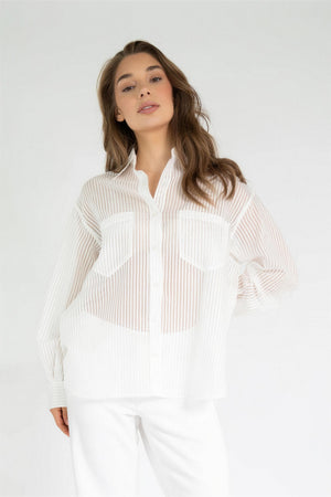 NOOR BLOUSE STRIPED WHITE