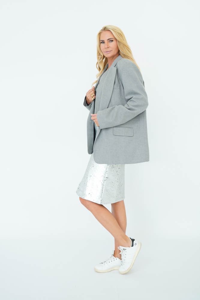 AISHA BLAZER Light Grey