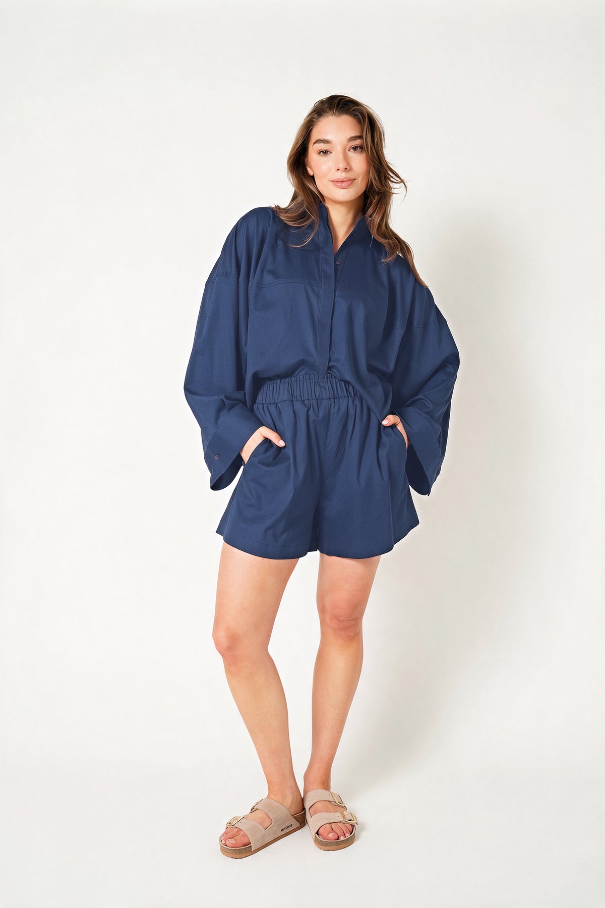 DEFNE SHORTS Dark Night Blue