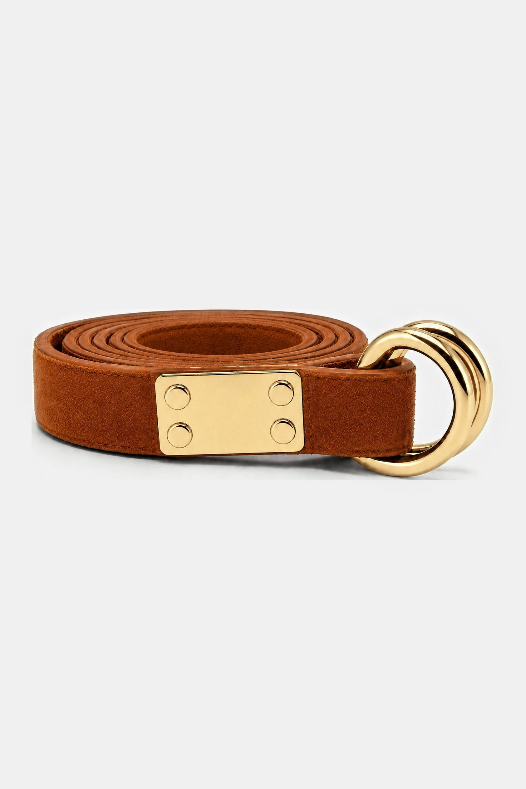 MAIKE BELT COGNAC SUEDE GOLD
