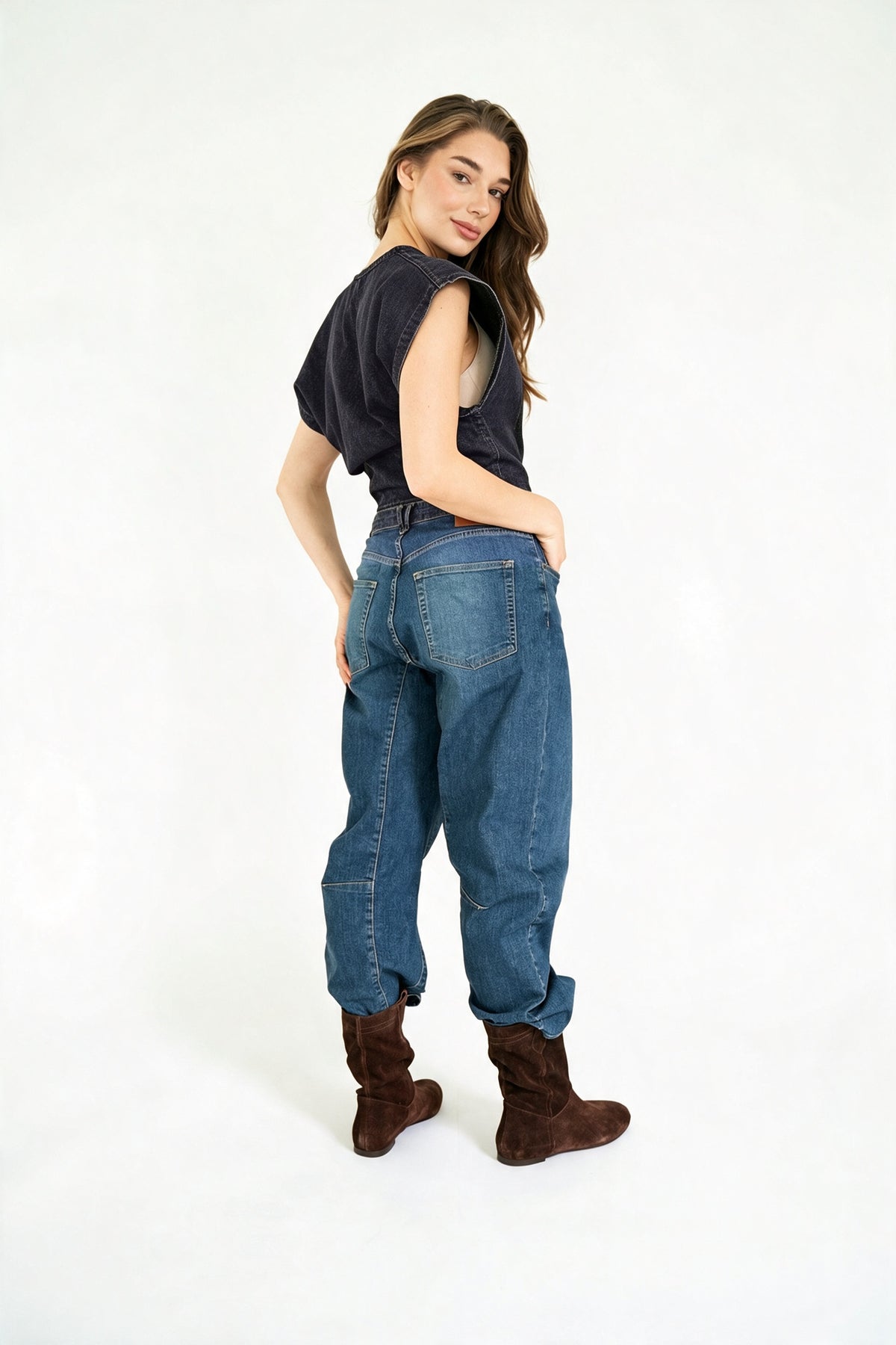 PFEIFFER TOP DENIM 26 BLACK