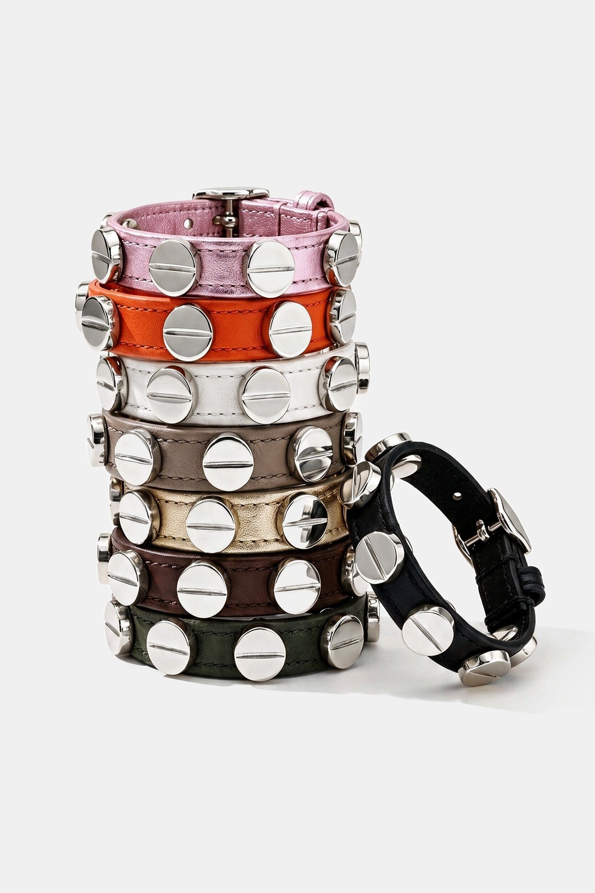 Screw Bracelet Pink Metallic - White Gold