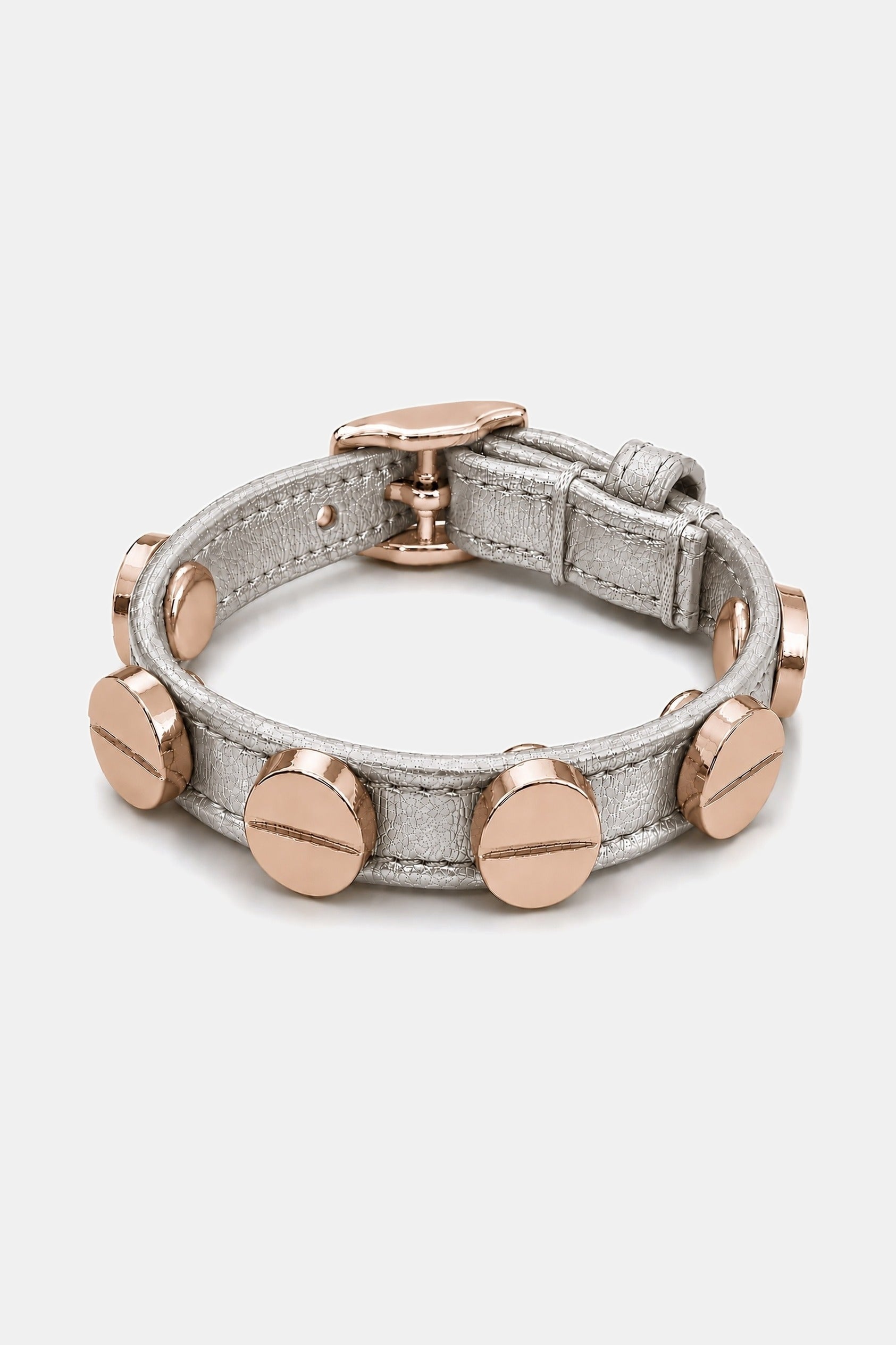 Screw Bracelet Silver - Rose Gold