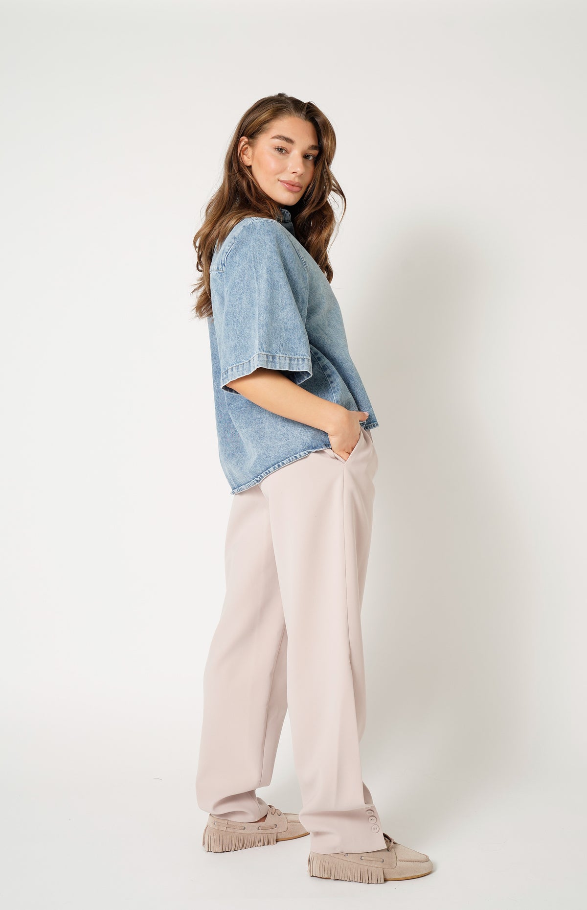 LOUA Pantalon TRVL Beige Creme