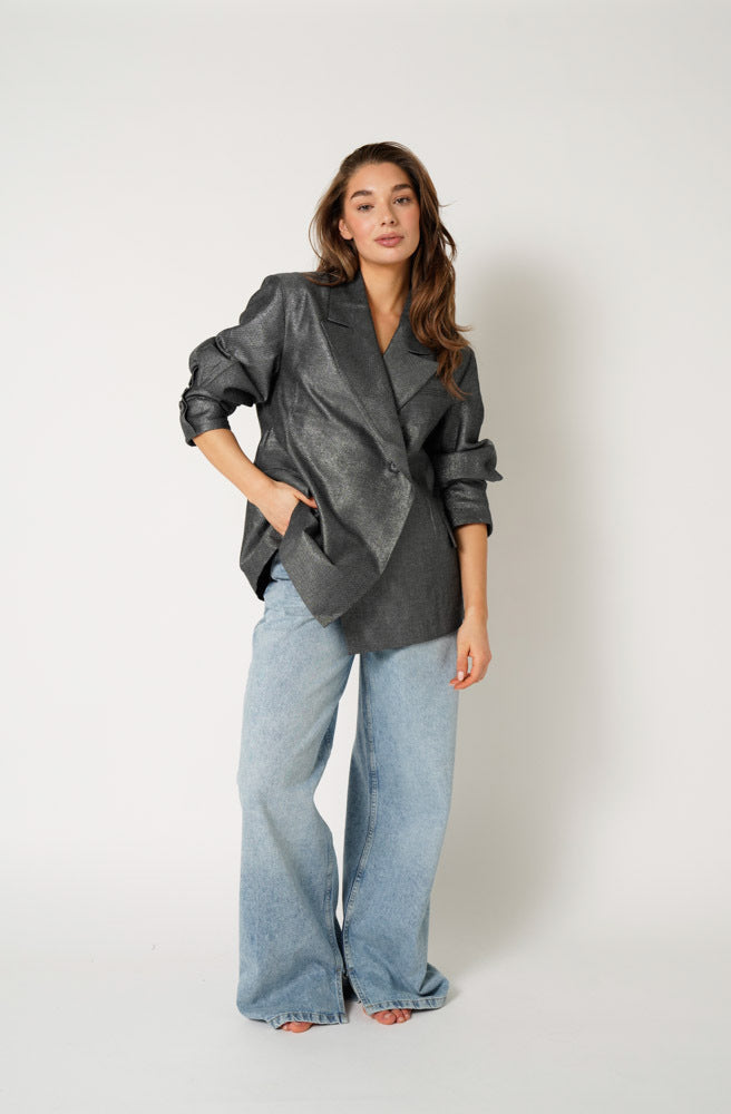 Elle Blazer Glitter Dark Blue