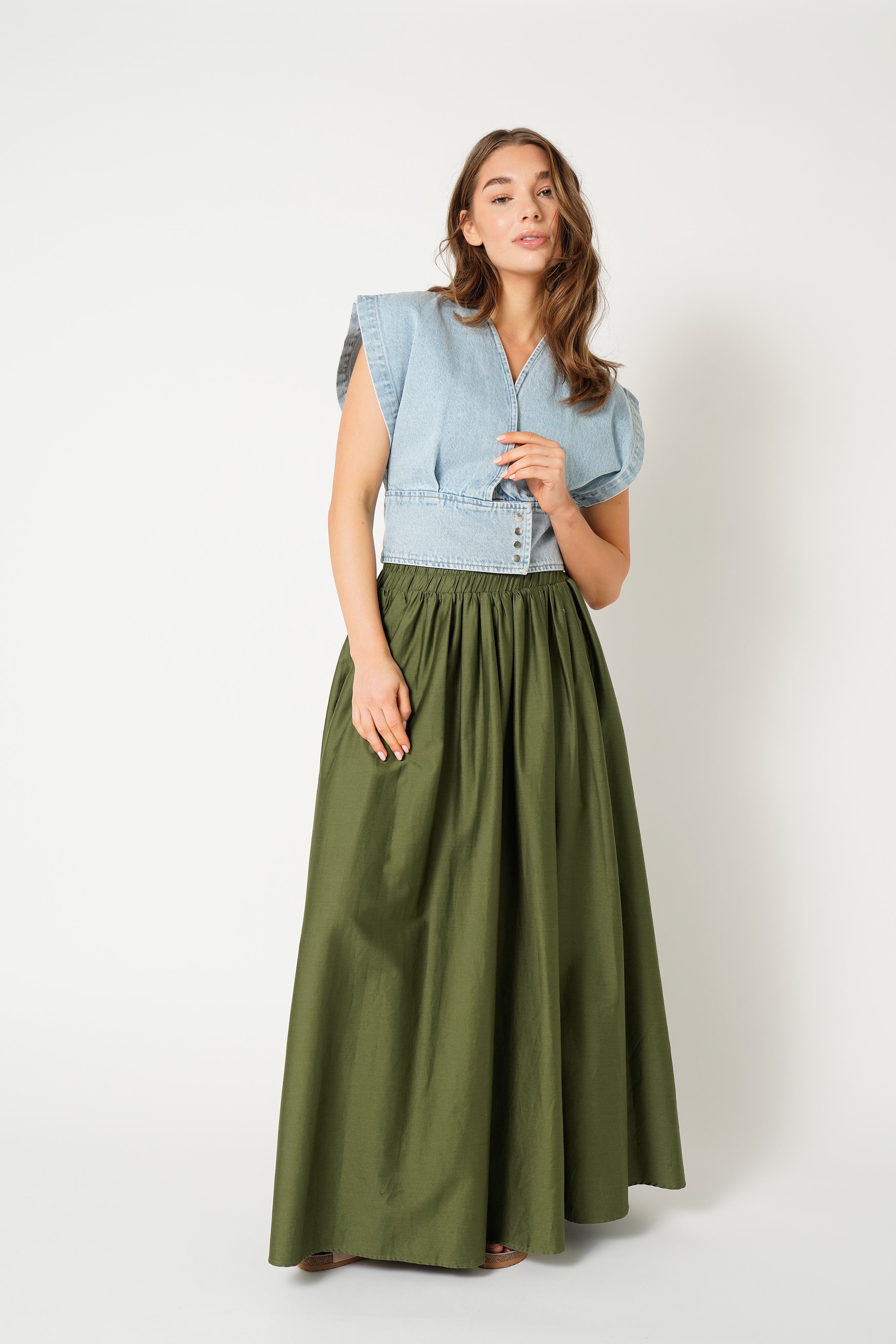 PFEIFFER DENIM TOP 26 Light Snow Wash Blue