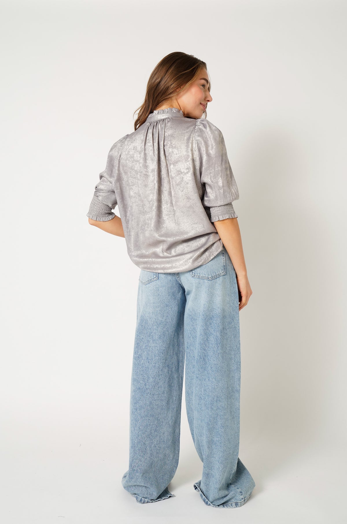 Elise Blouse 25 Grey Shine