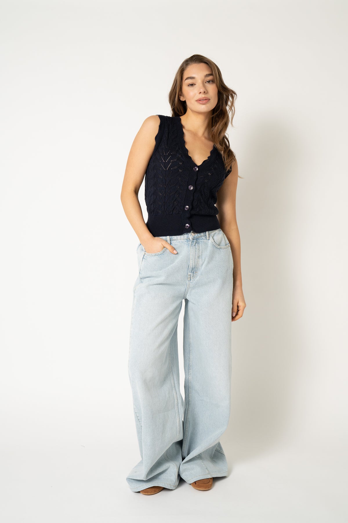 Isabella Knitted Dark Night Blue