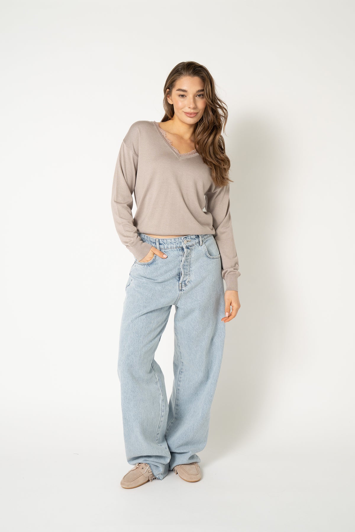 Charlotte Knitted Taupe