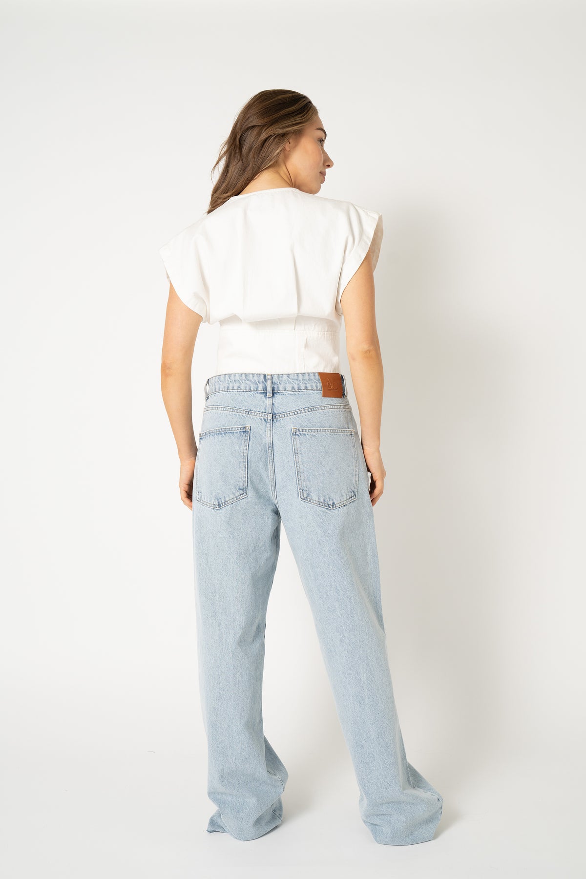 PFEIFFER DENIM TOP BASIS White