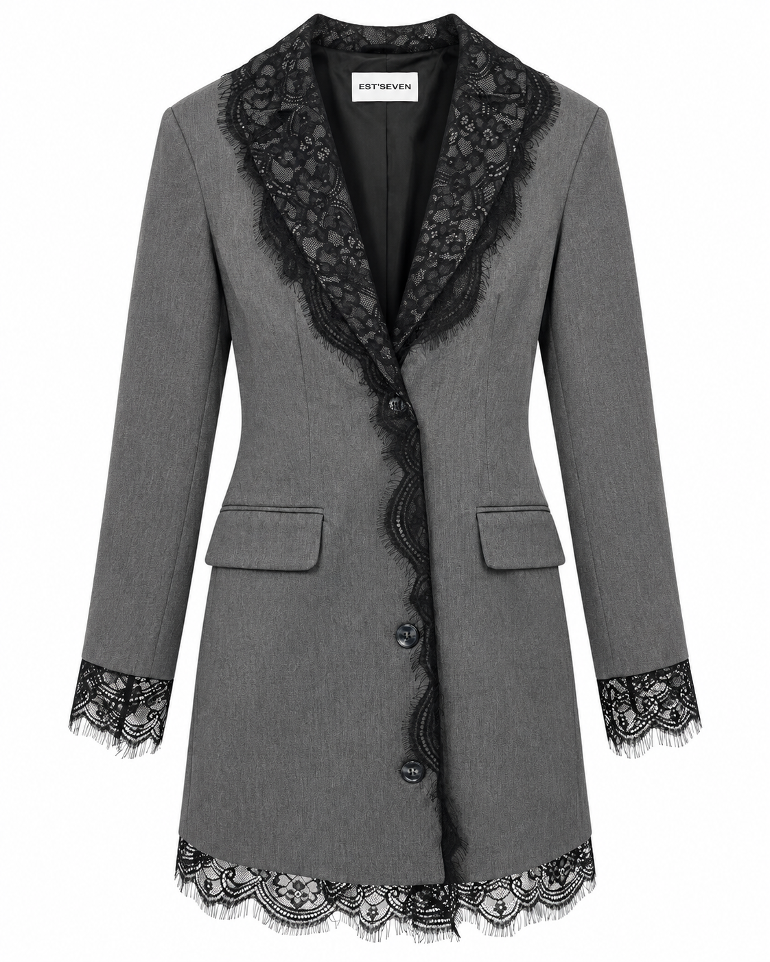 JOEY BLAZER DRESS DARK GREY