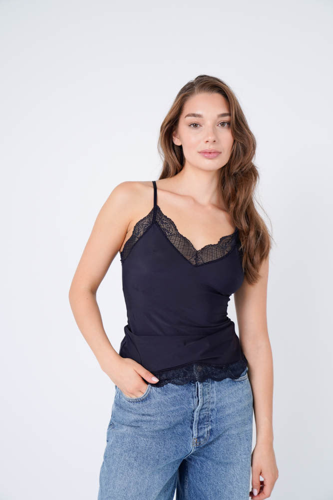 TESSET TOP LACE BASIC DARK NIGHT BLUE