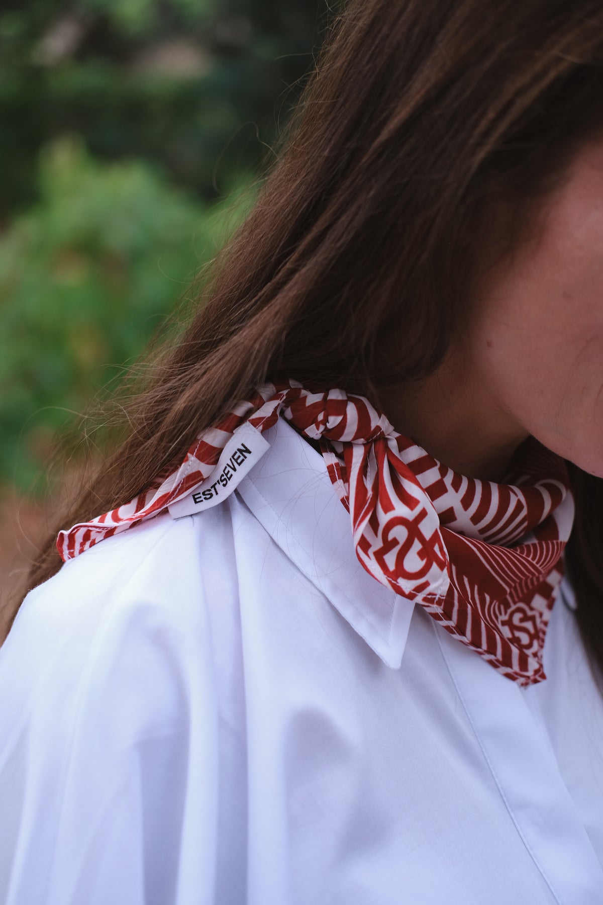 FESTIVE SCARF RED / OFF WHITE