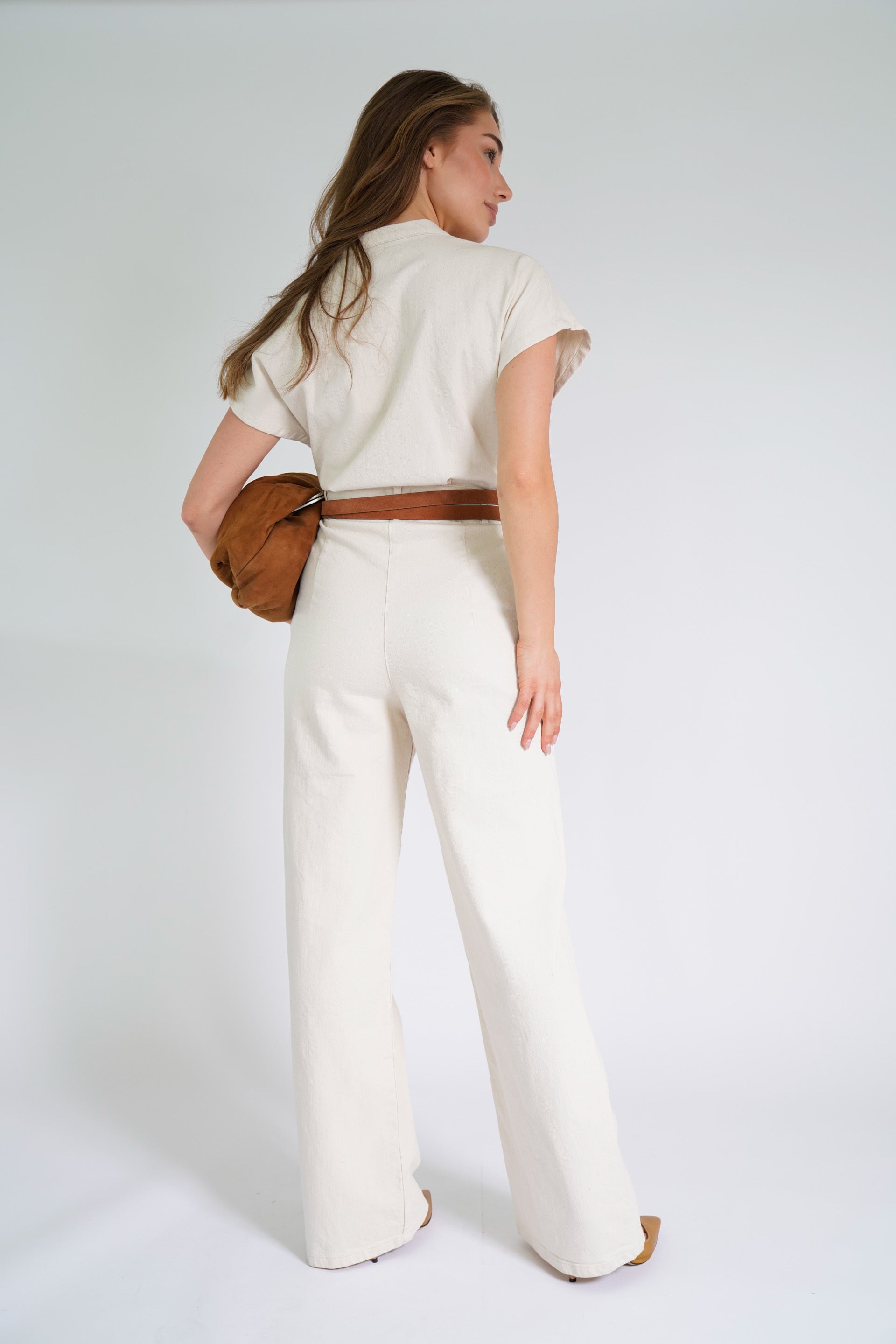 HALEY JUMPSUIT DENIM BEIGE