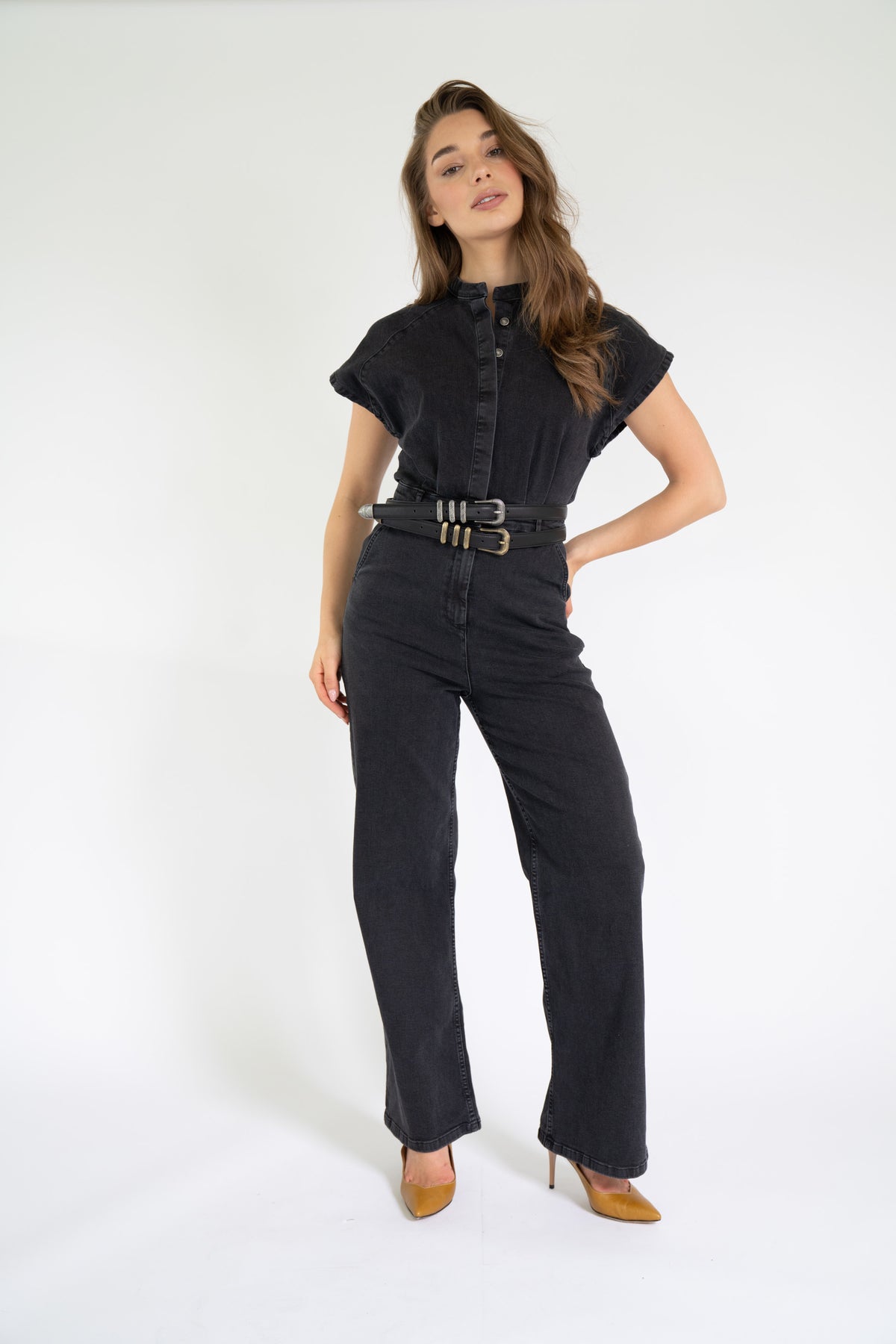 HALEY JUMPSUIT DENIM BLACK