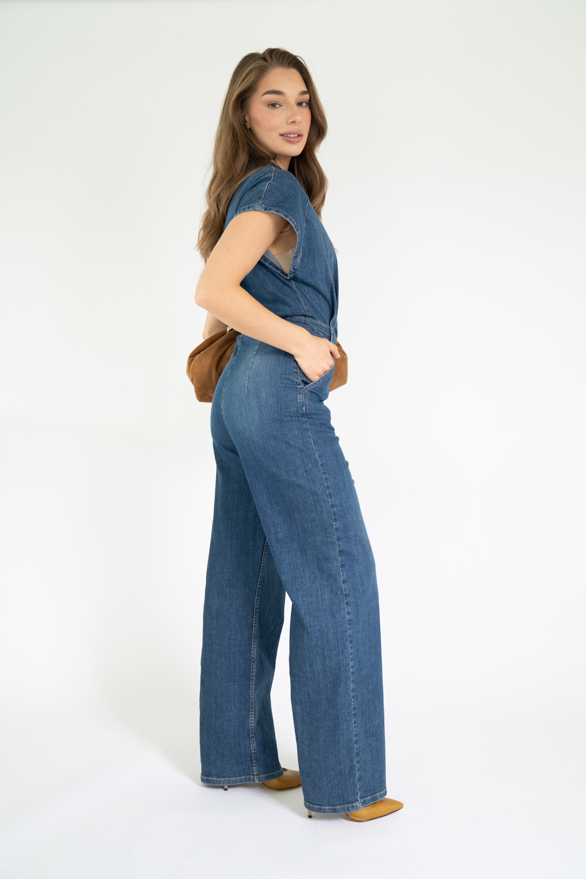 HALEY JUMPSUIT DENIM BLUE