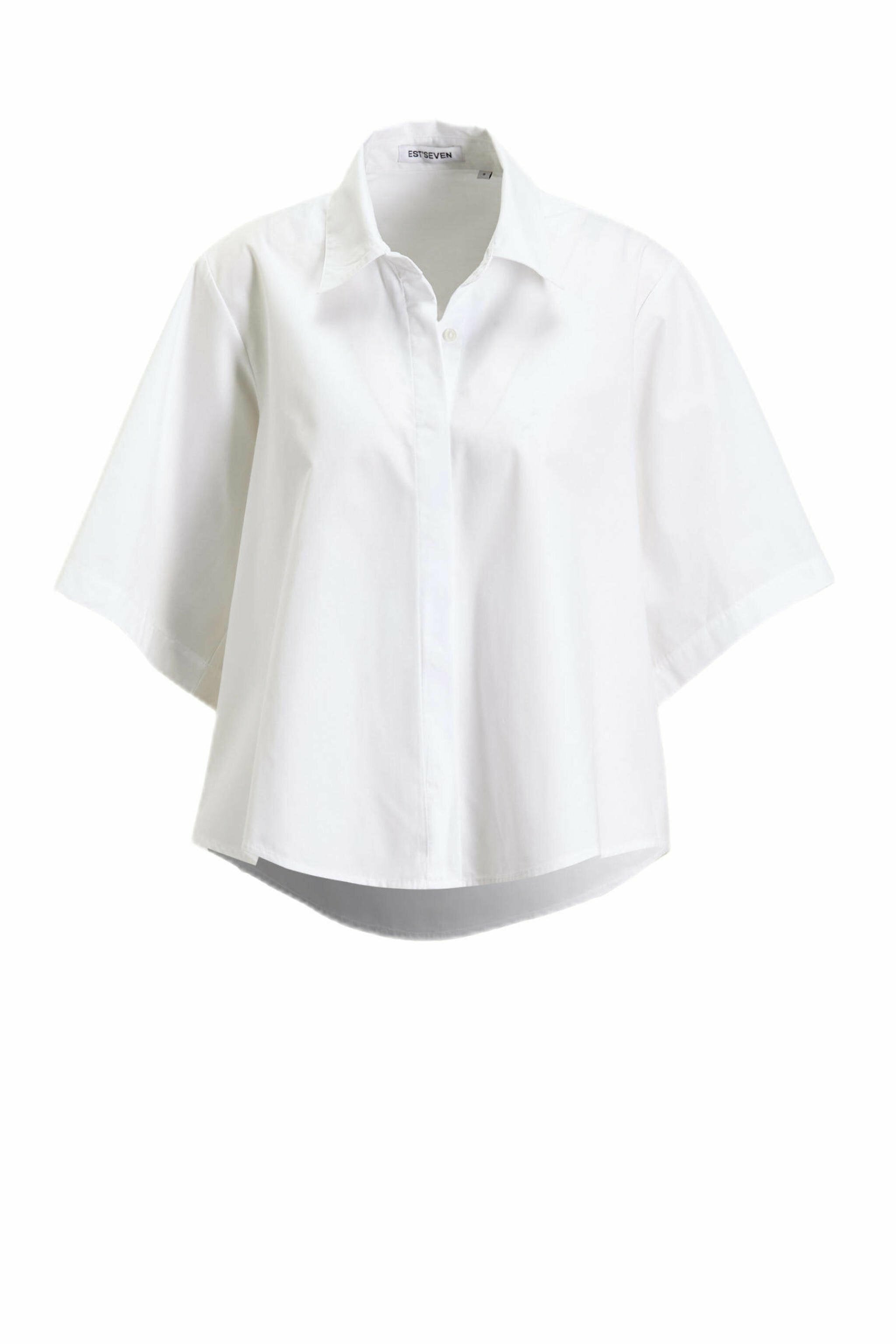 ALIJAH BLOUSE BASIC White Polly Cotton