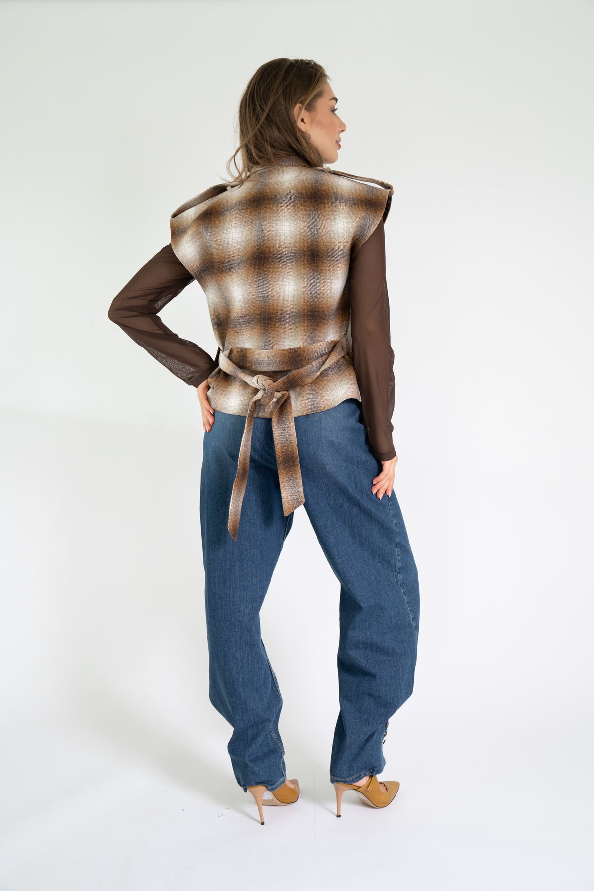 SIRAL TOP CHECKERED