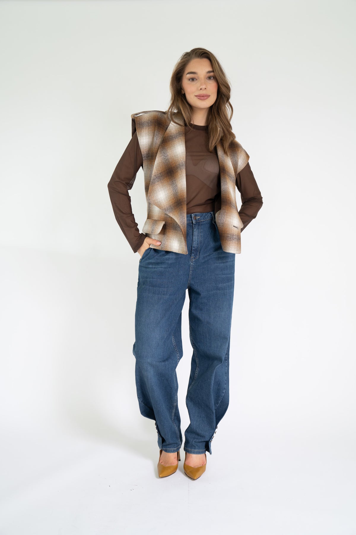 SIRAL TOP CHECKERED