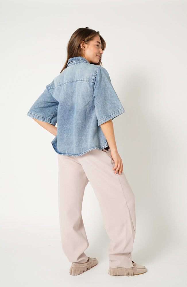 Alijah Blouse Denim 27 LIGHT STONE BLUE