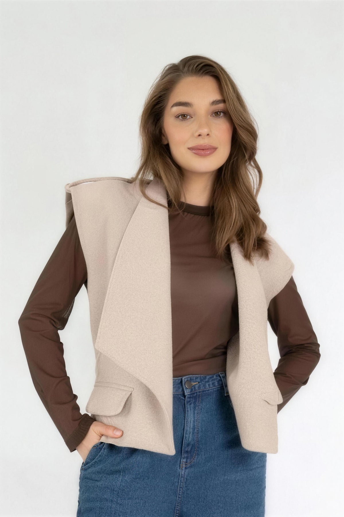 SIRAL TOP BEIGE