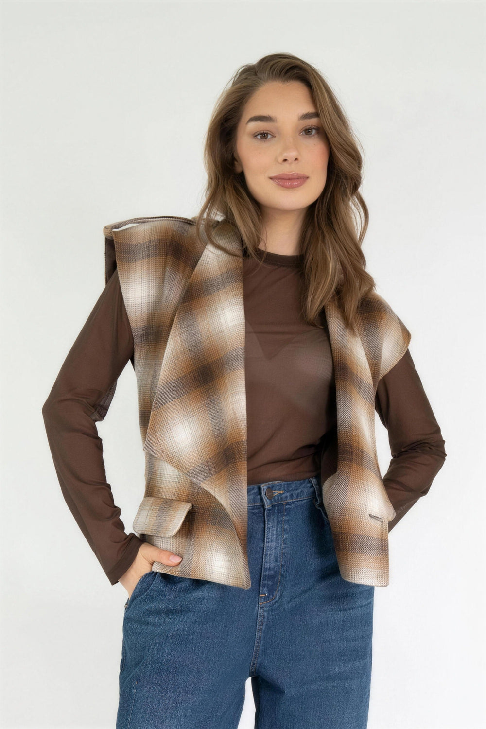 SIRAL TOP CHECKERED