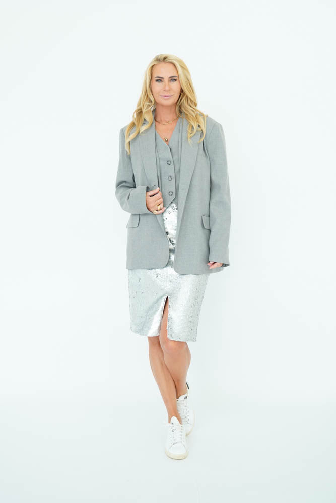 AISHA BLAZER Light Grey