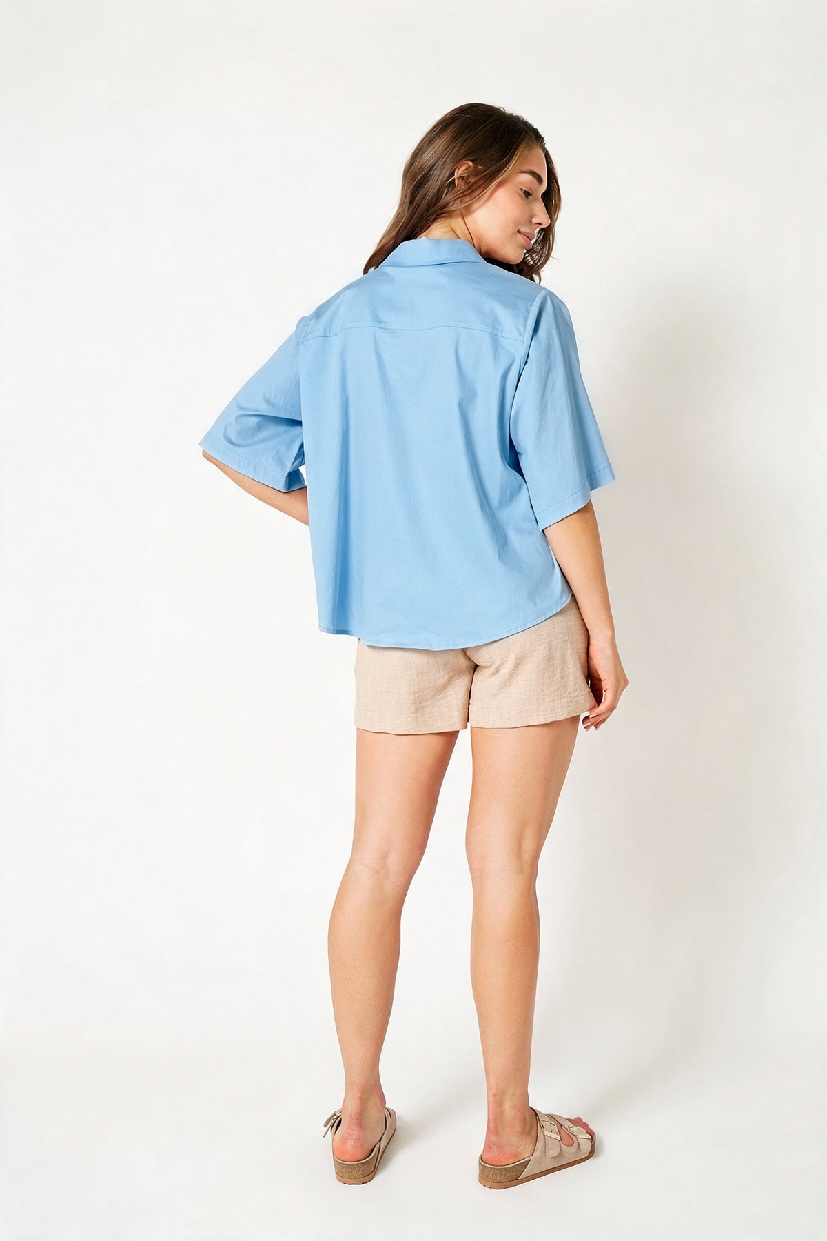 ALIJAH BLOUSE RNBW Light Denim Blue