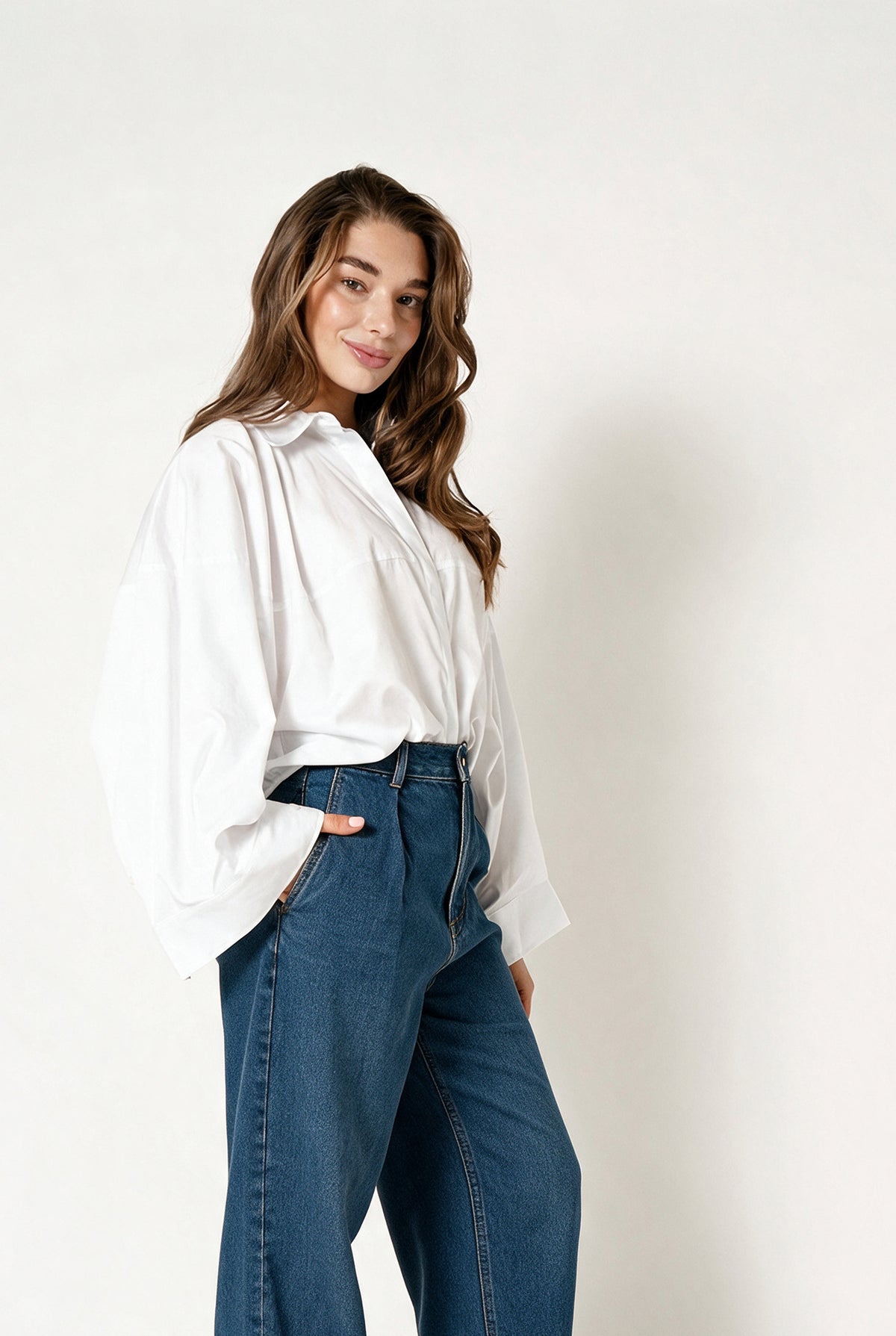 ANNABETH BLOUSE BASIC White