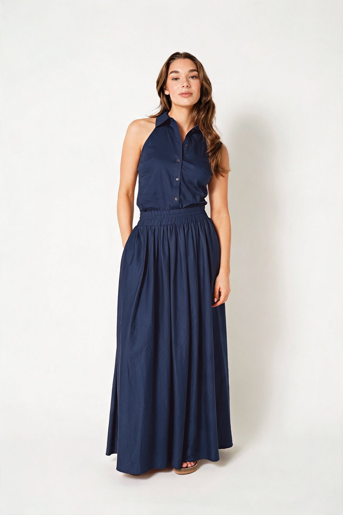 AYLIN SKIRT Dark Night Blue