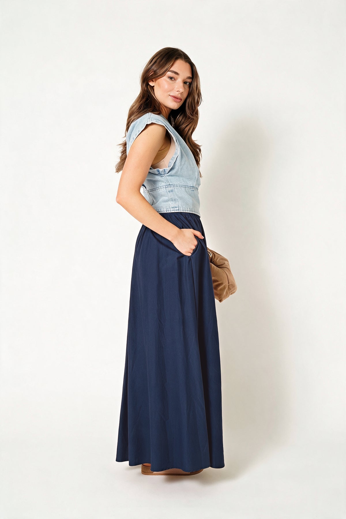 AYLIN SKIRT Dark Night Blue