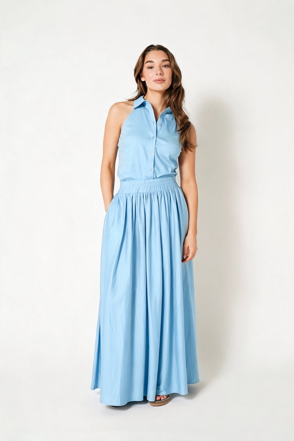 AYLIN SKIRT Light Denim Blue