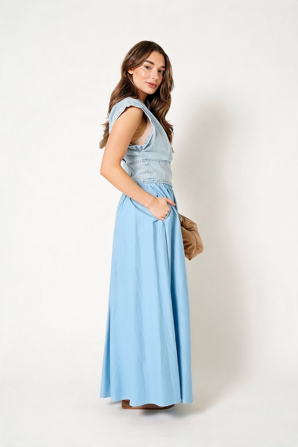 AYLIN SKIRT Light Denim Blue