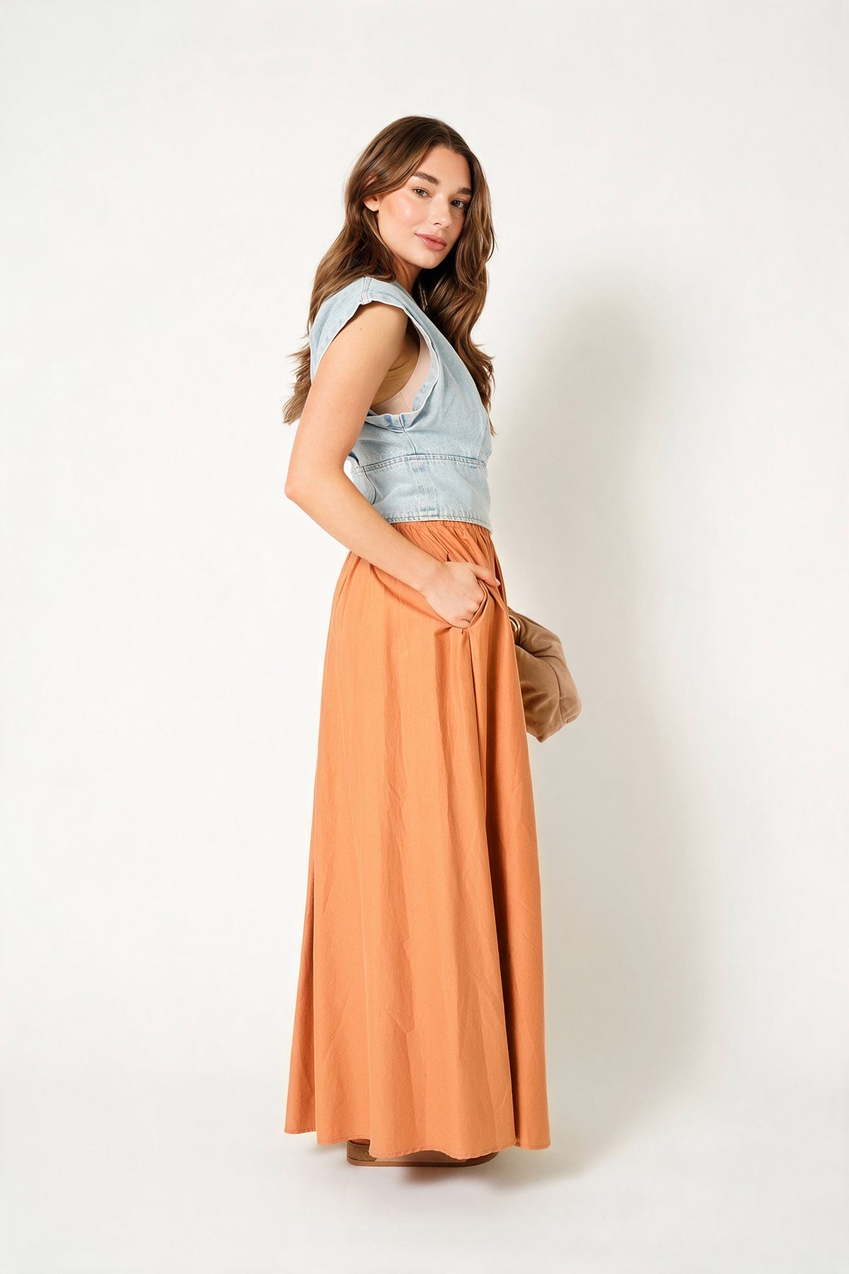 AYLIN SKIRT Terracota