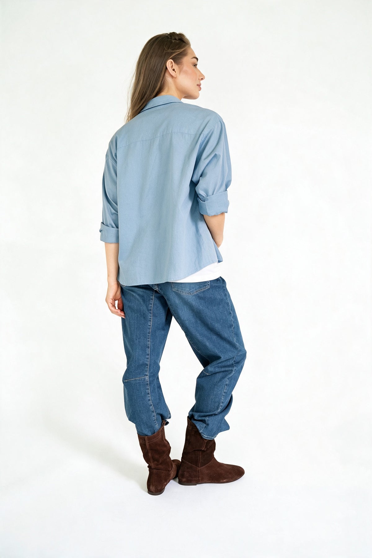 BUDBEY BLOUSE LIGHT BLUE