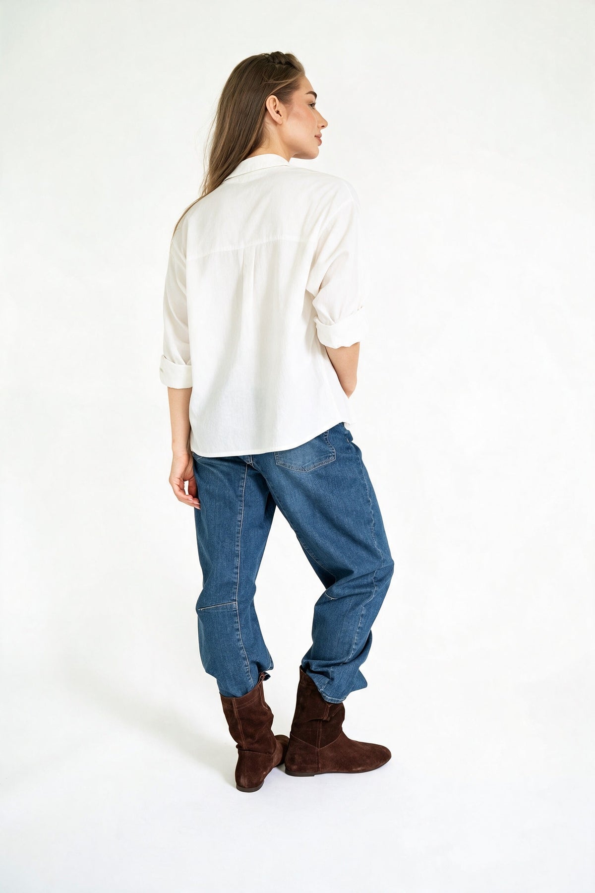 BUDBEY BLOUSE weiß – Rückansicht