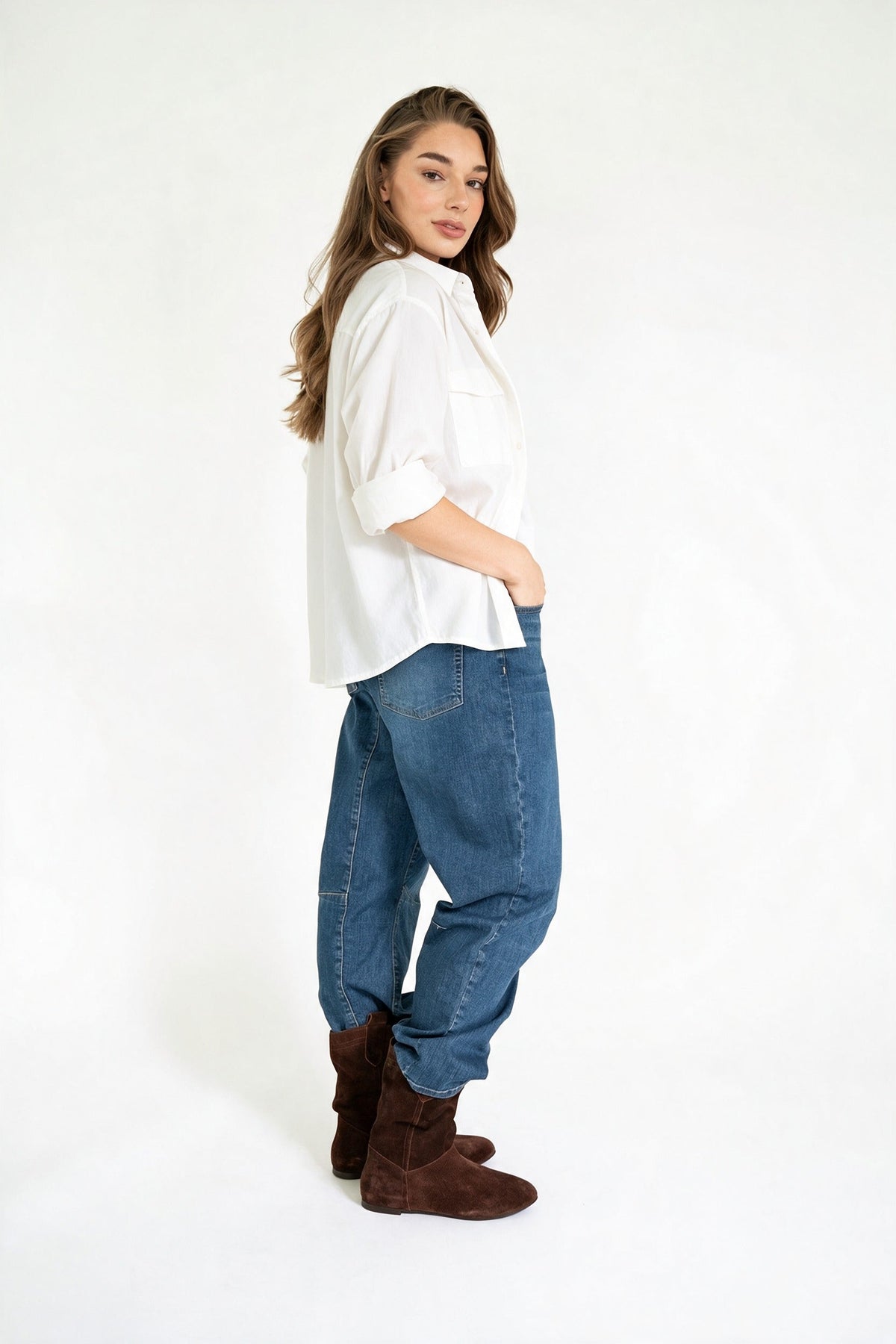 BUDBEY BLOUSE weiß – Seitenansicht
