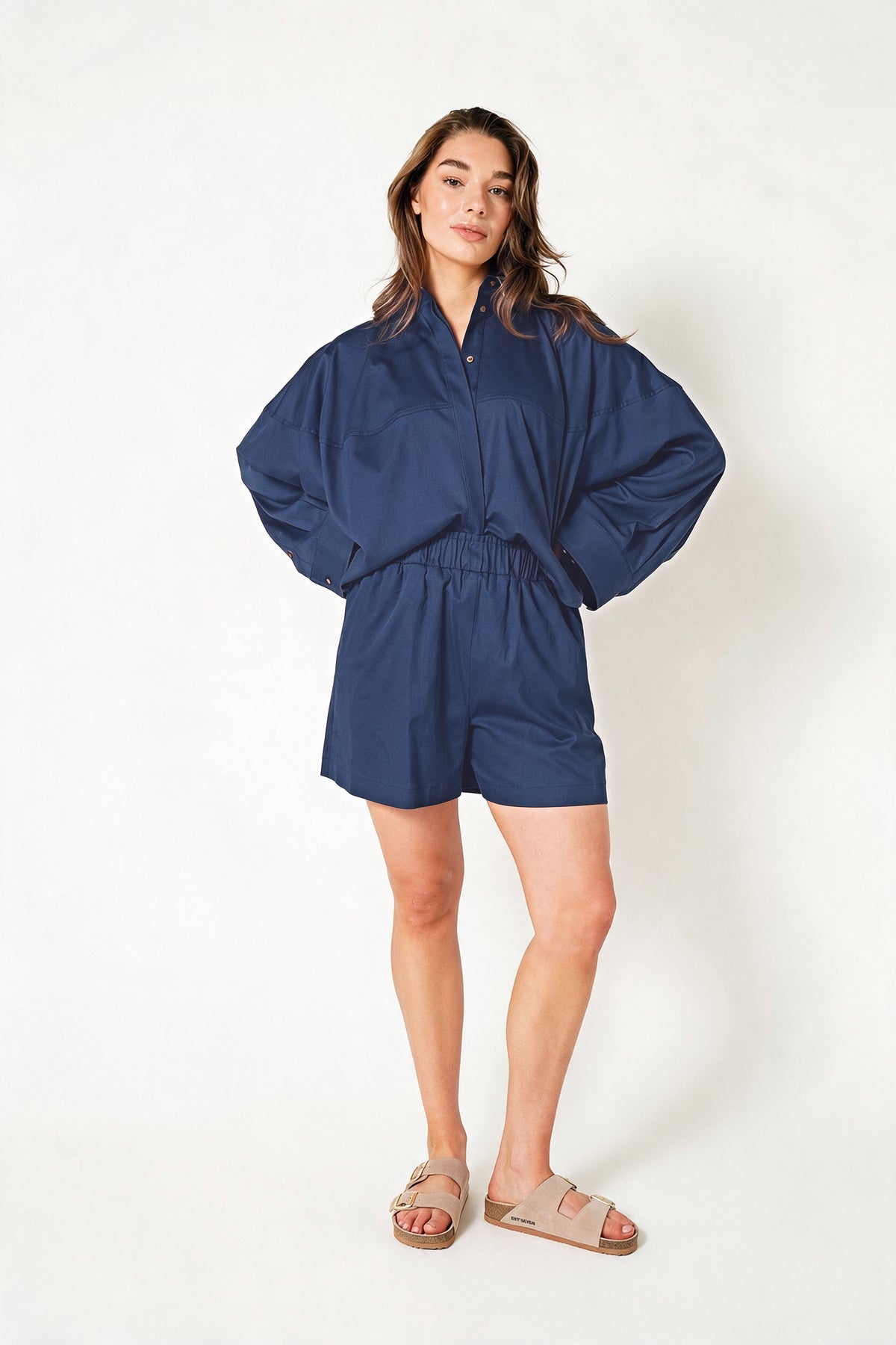 DEFNE SHORTS Dark Night Blue