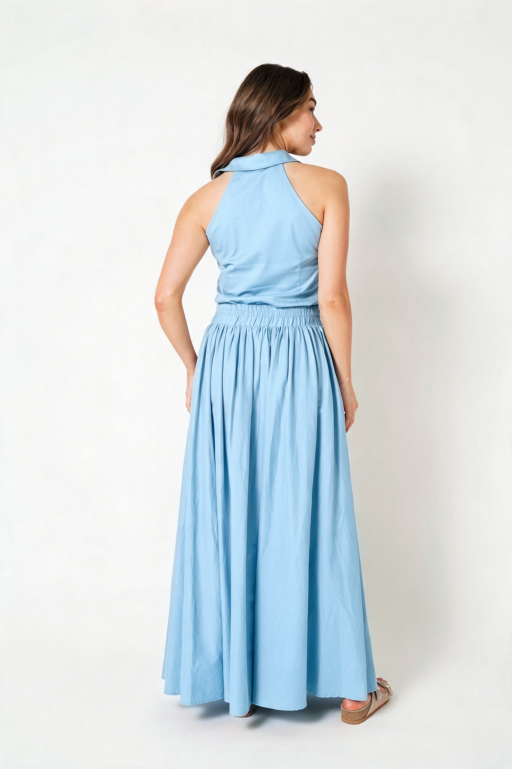 LUCIA BLOUSE RNBW Light Denim Blue