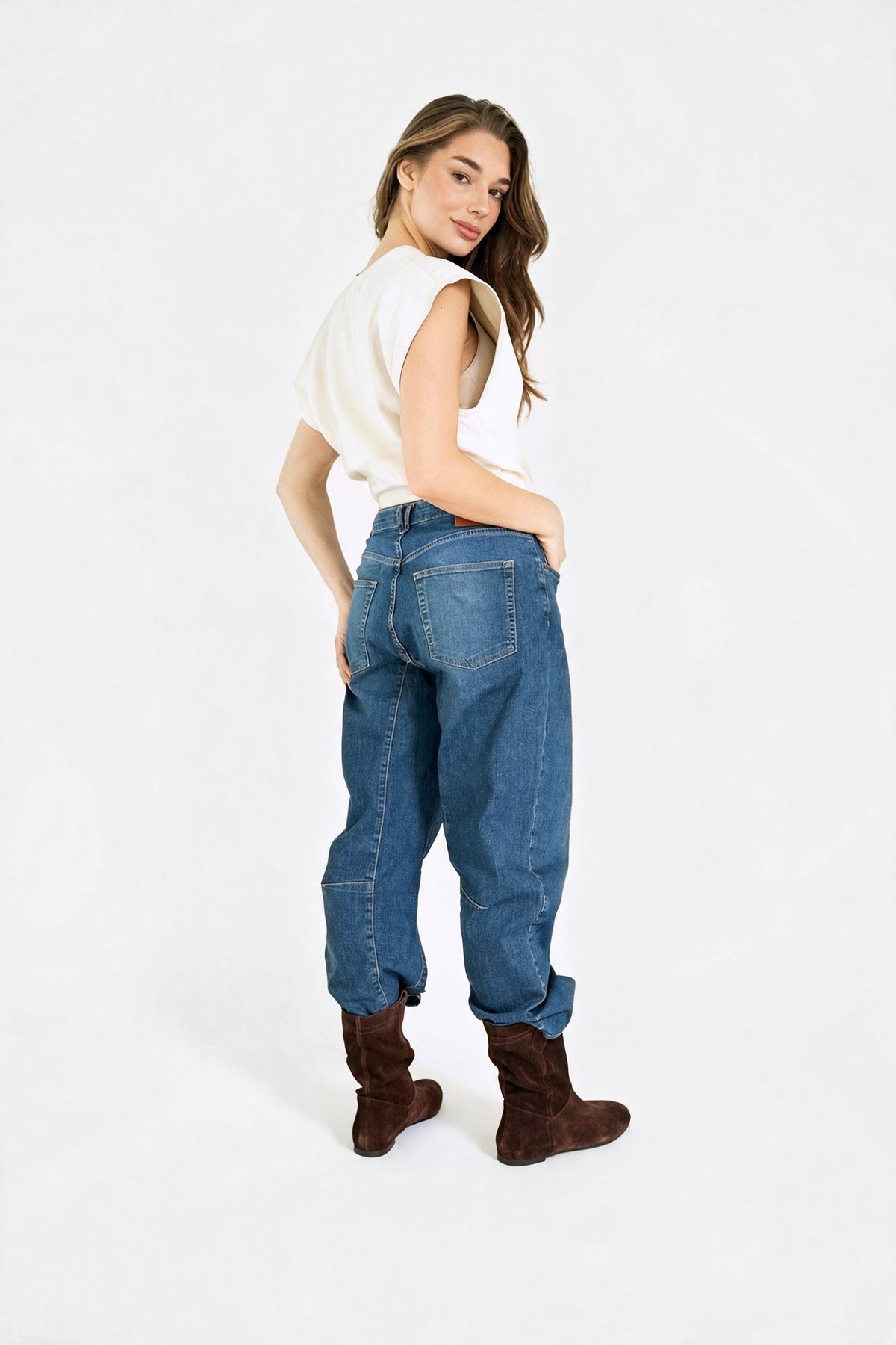PFEIFFER TOP DENIM 26 BEIGE