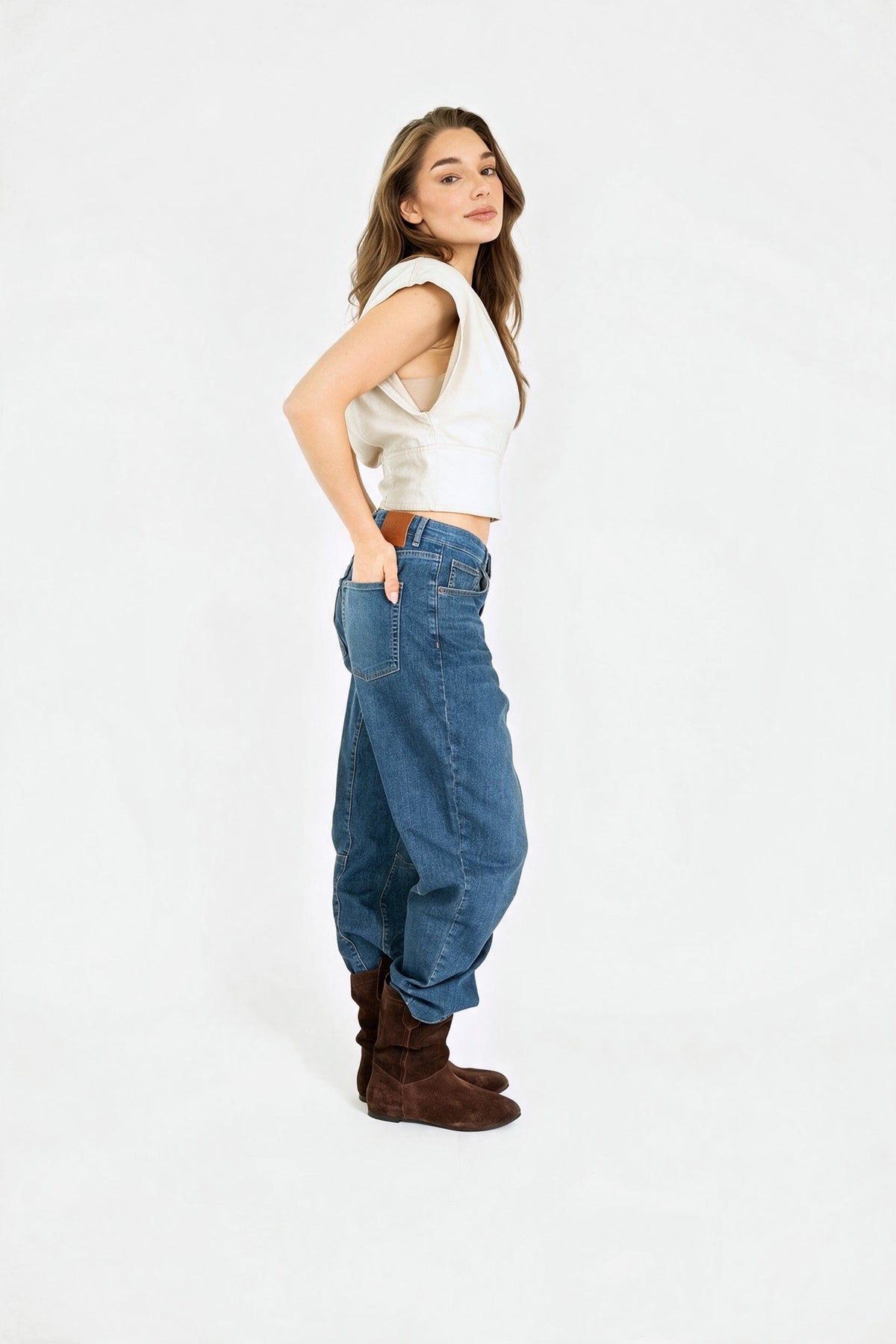 PFEIFFER TOP DENIM 26 BEIGE