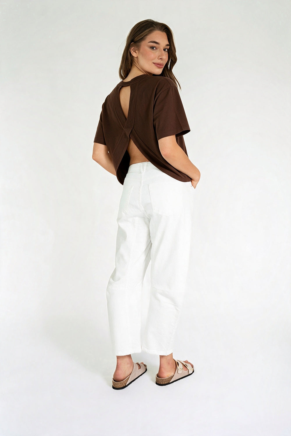 SASACHA TOP DARK BROWN