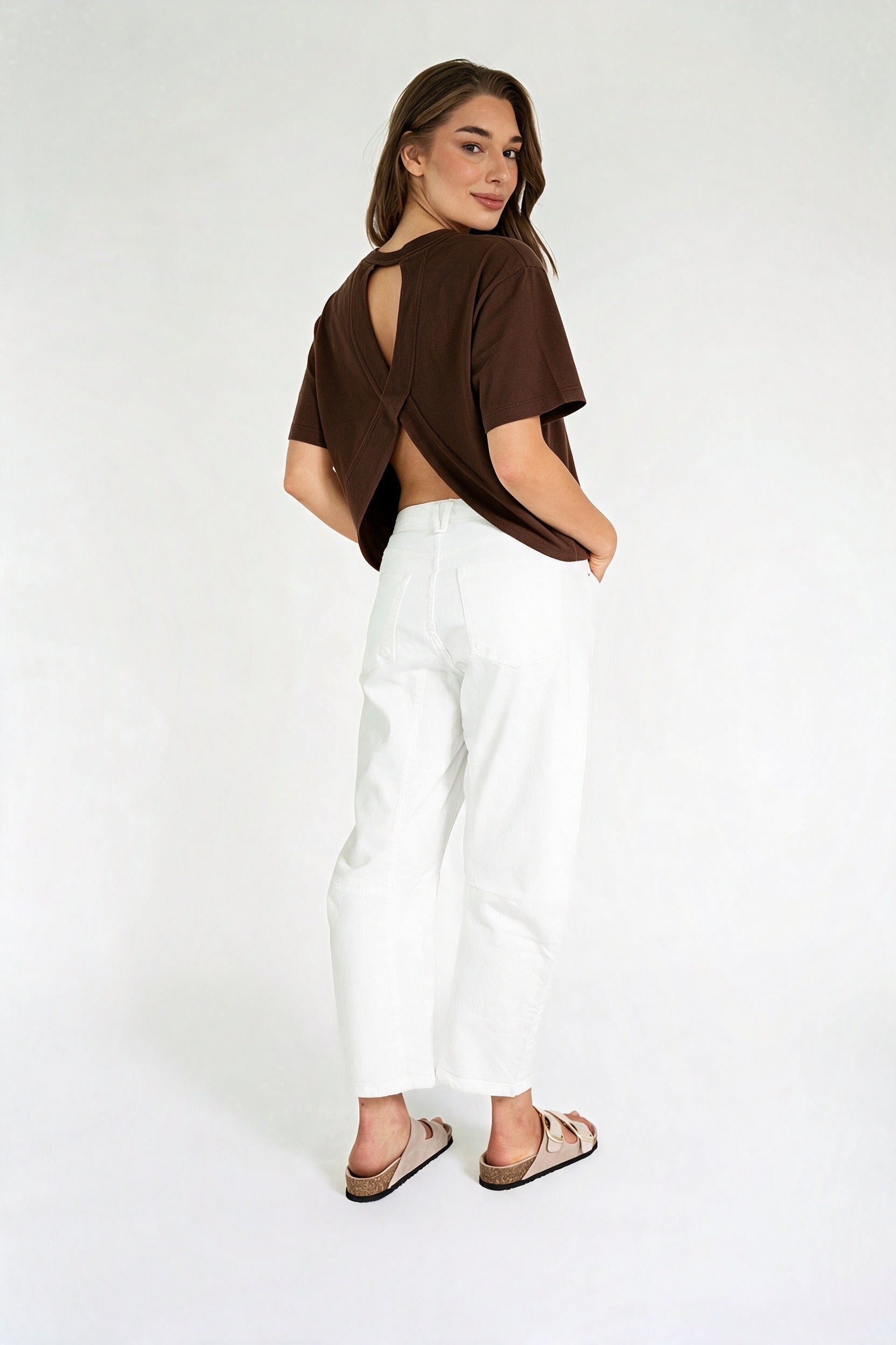 SASACHA TOP DARK BROWN