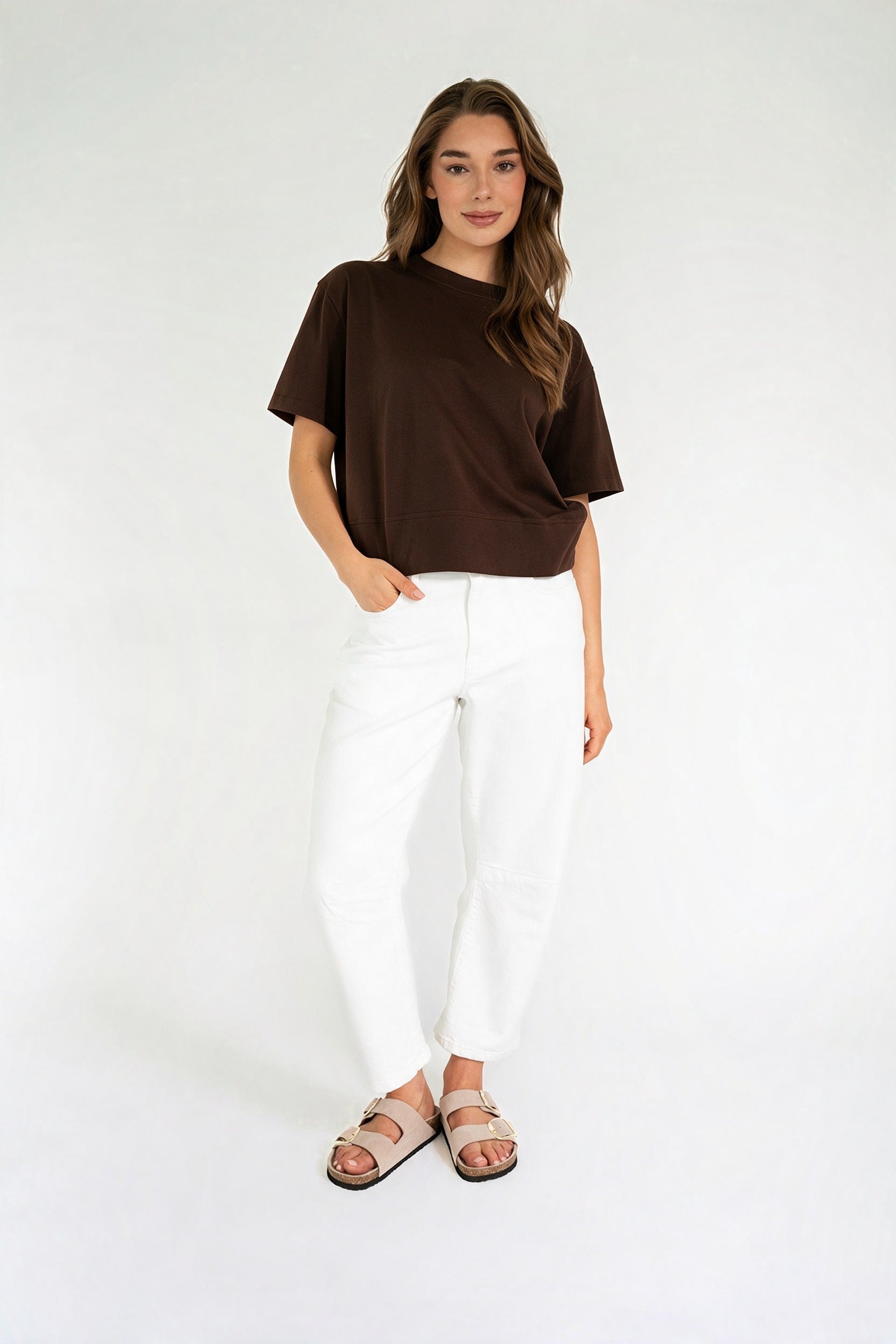 SASACHA TOP DARK BROWN