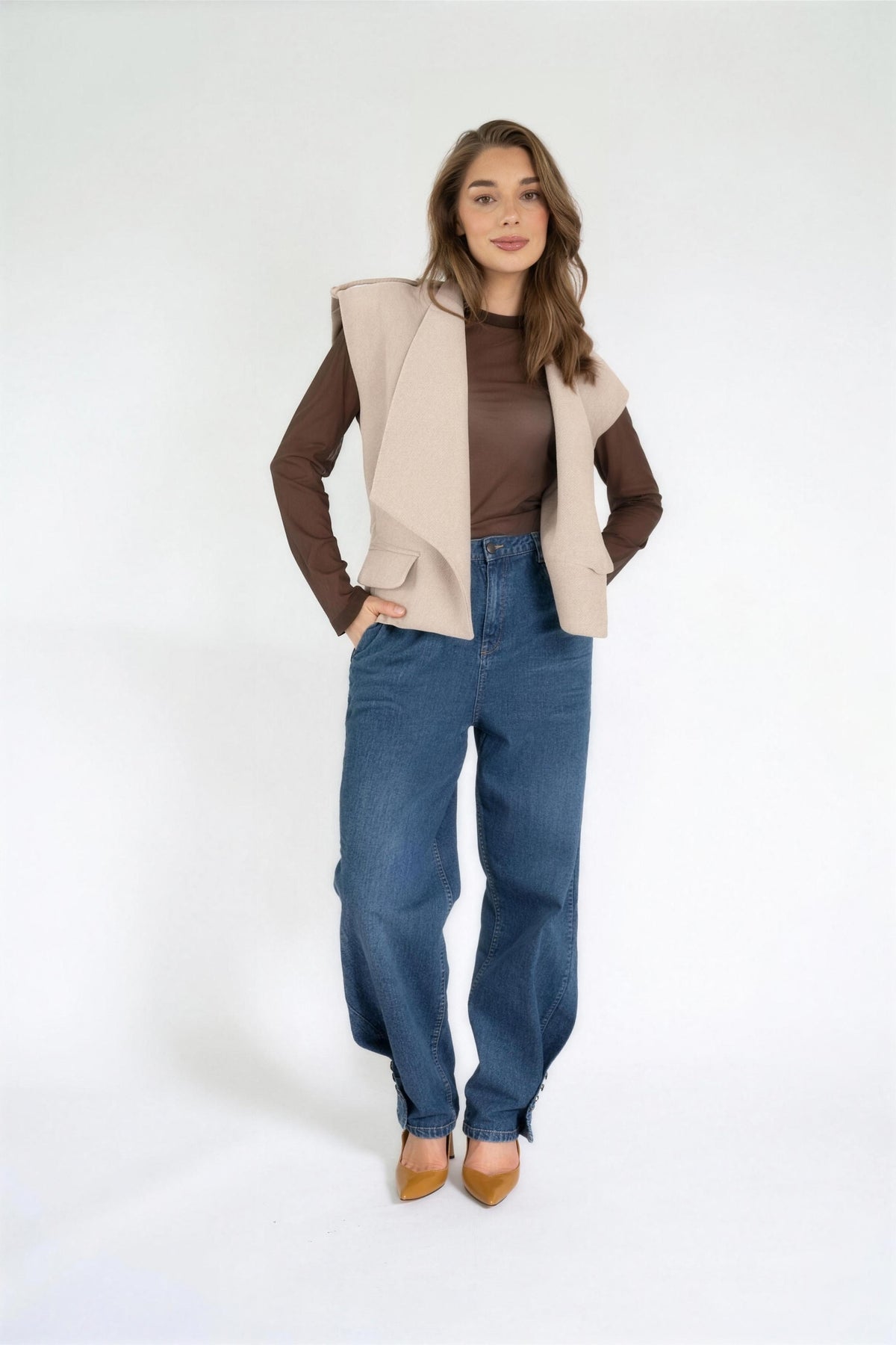 SIRAL TOP BEIGE
