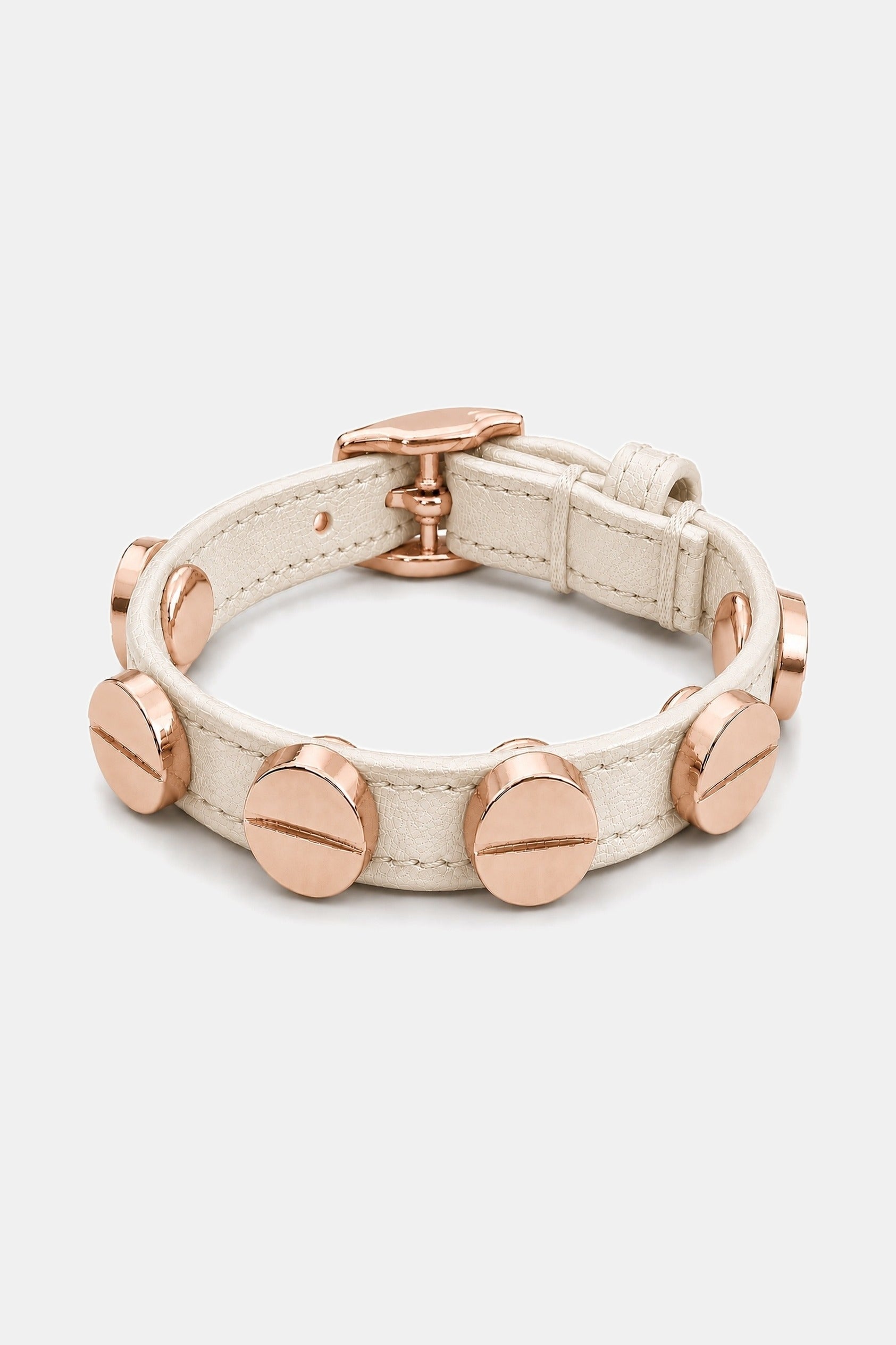 Screw Bracelet Creme - Rose Gold