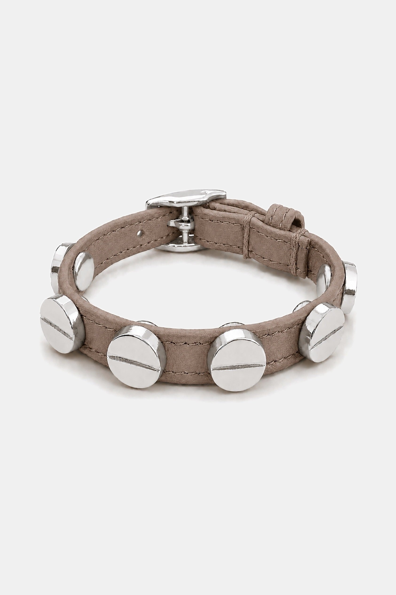 Screw Bracelet Praline - White Gold