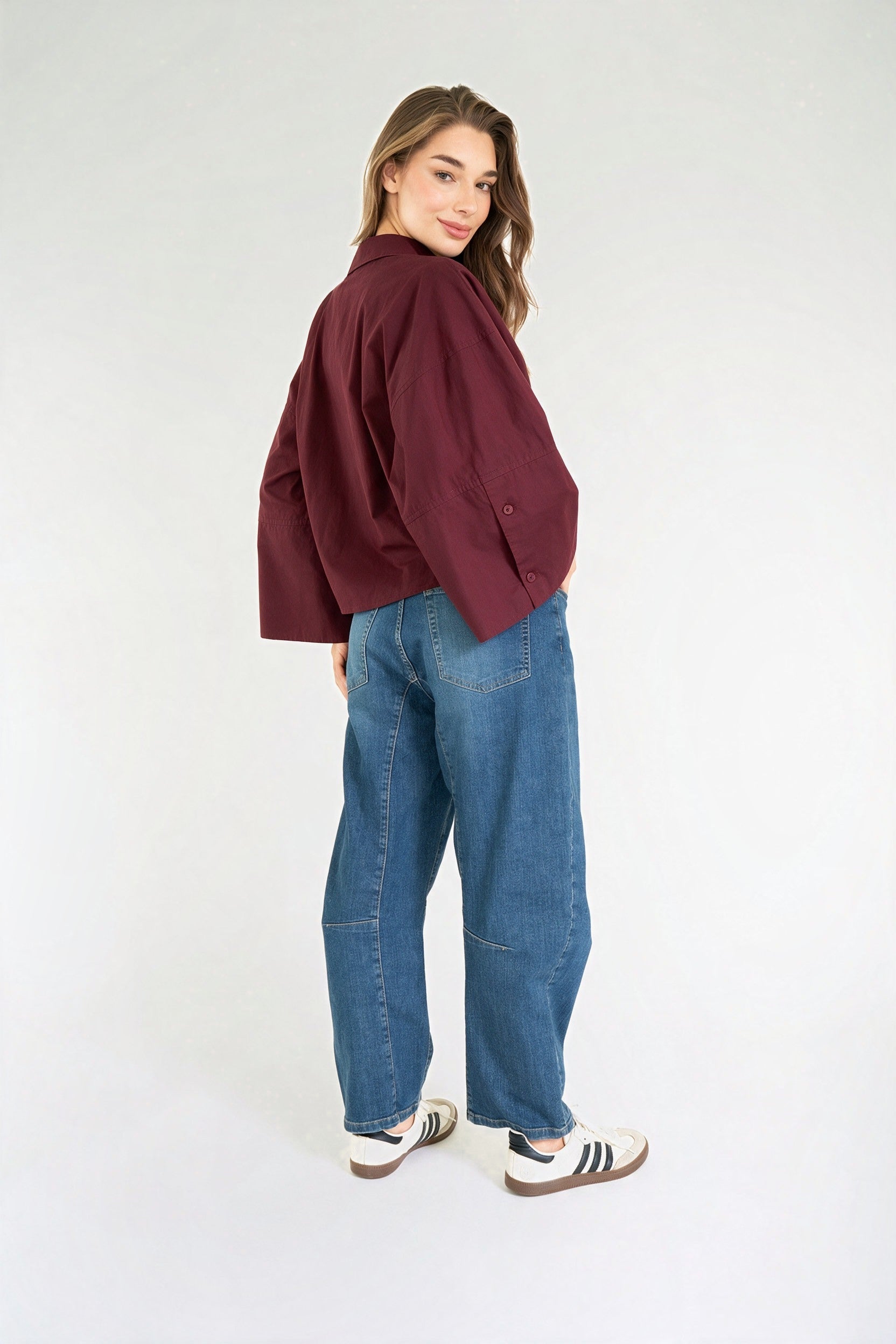 VARISSA BLOUSE Burgundy Wine red